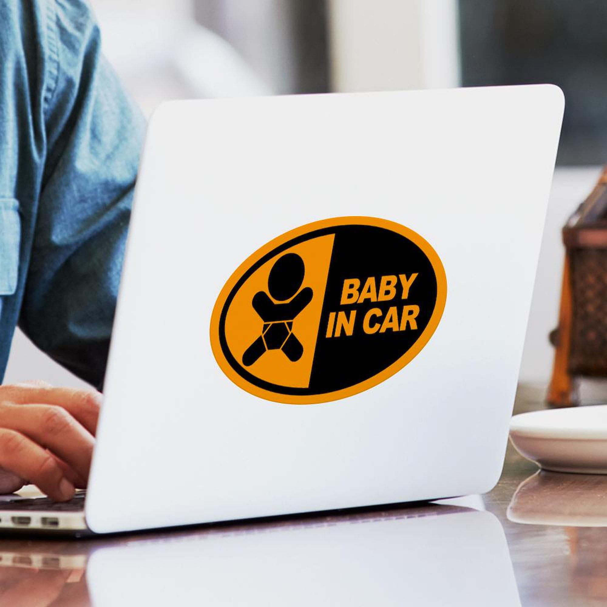 Baby On Board Safety Sticker - Oval Car Bumper Decal for Child Safety Awareness | Perfect for Family Cars, School Pickup & Road Trips