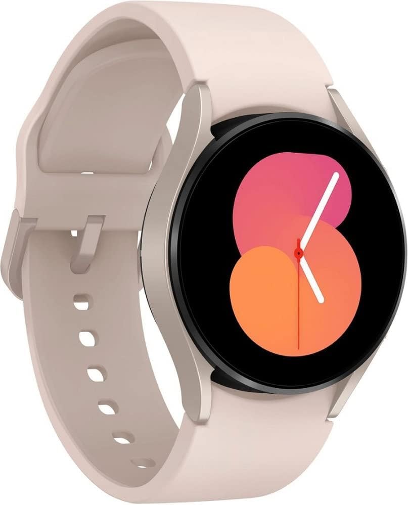 SAMSUNG Galaxy Watch 5 40mm Smartwatch - Bluetooth GPS, Pink Band with Gold Case, 2X Chargers Included, Android Compatible, IP68 Water & Dust Resistant (Model SM-R900NZDCXAA) - Perfect for Fitness Tracking, Notifications & Swimming