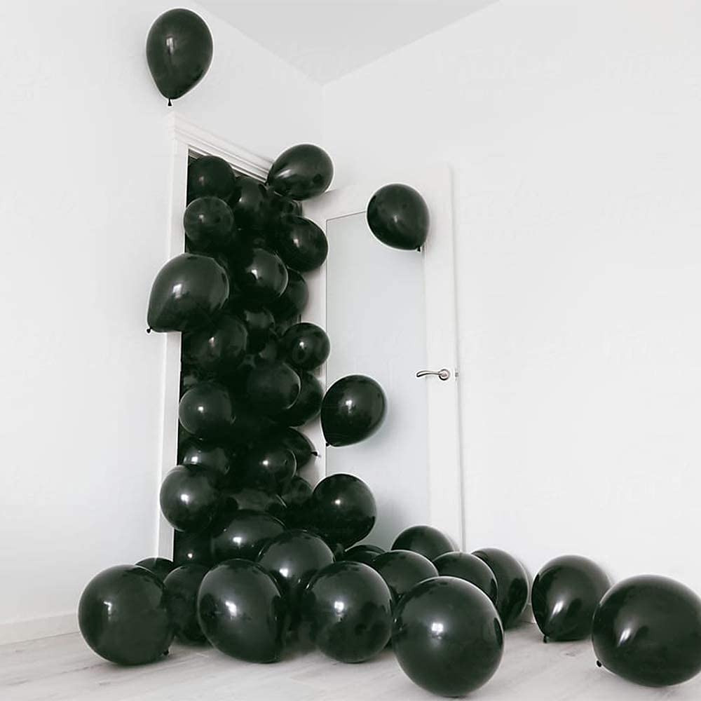 80pcs Black Balloons Kit - 12 Inch & 5 Inch Latex Balloons with Strings for Decorations | Perfect for Black Theme Weddings, Birthday Parties, Graduations, New Year & Engagement Celebrations | Create Stunning Balloon Garlands & Photo Backdrops