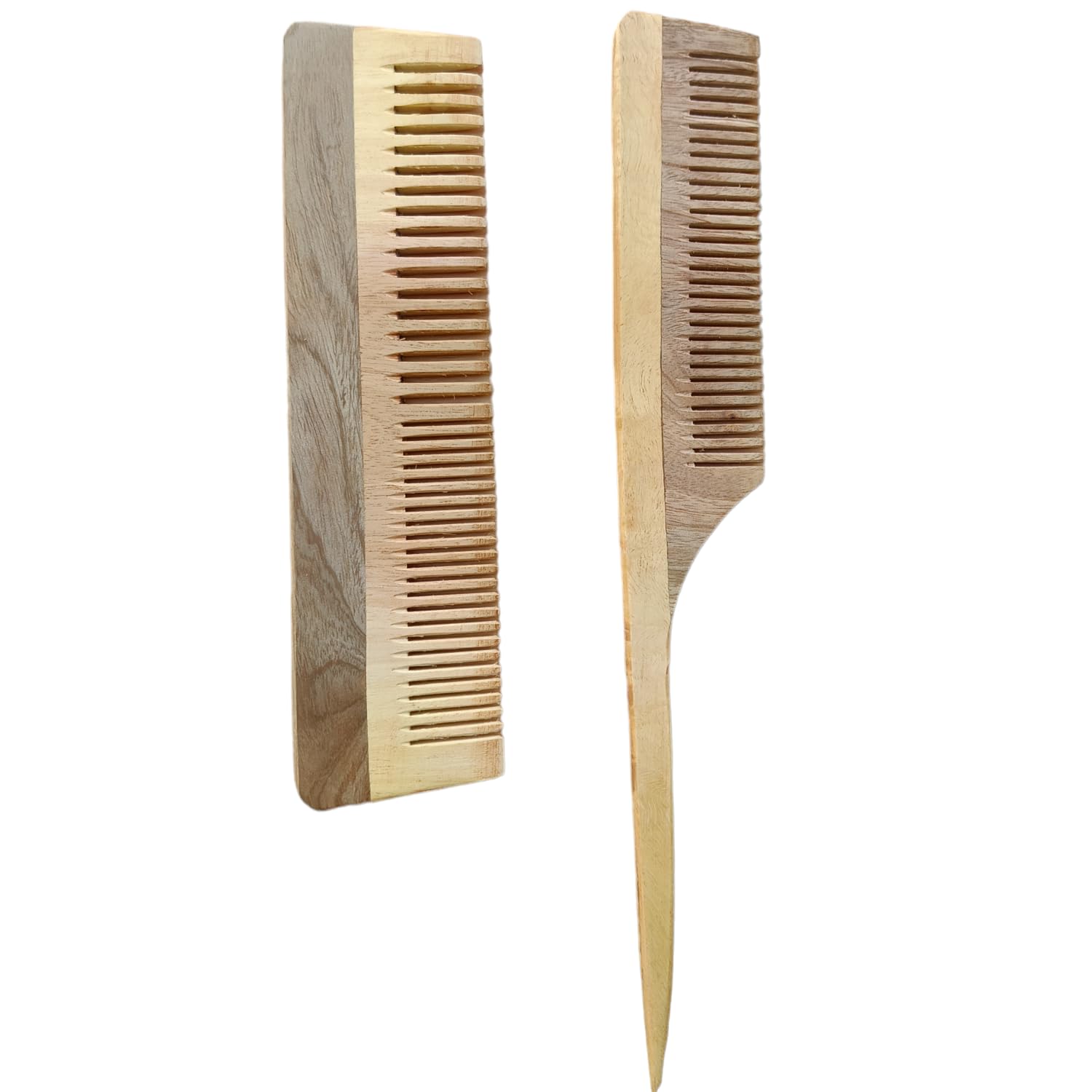 **Natural Wooden Comb for Hair Growth & Scalp Care - Eco-Friendly Hairbrush Set for Women & Men (Pack of 2) - Perfect for Daily Grooming, Travel & Sustainable Lifestyle**