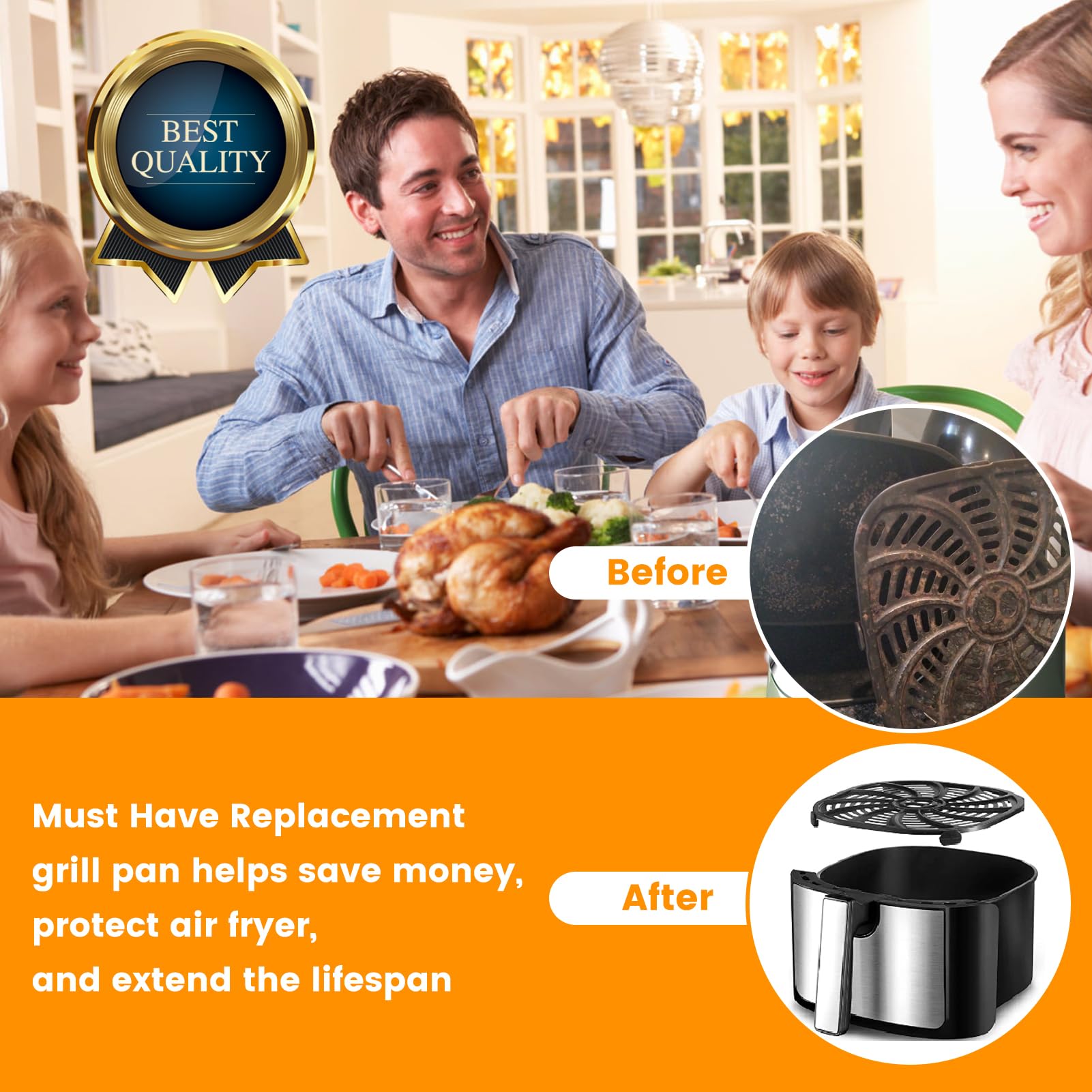 Gourmia 7QT GAF798 GAF716 Air Fryer Replacement Parts - 8.97