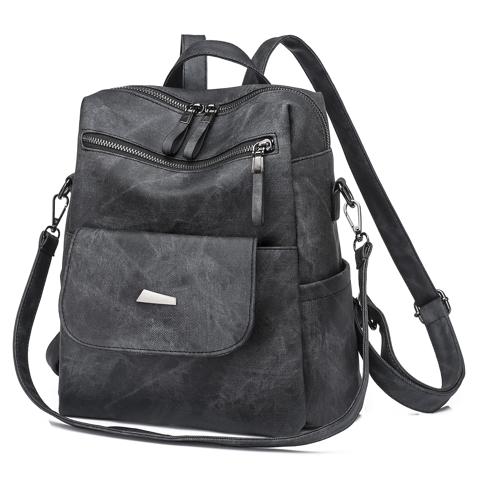 Stylish Women's Leather Backpack Purse - Small Waterproof Anti-Theft Shoulder Bag & Handbag for Daily Commute, Travel & Shopping