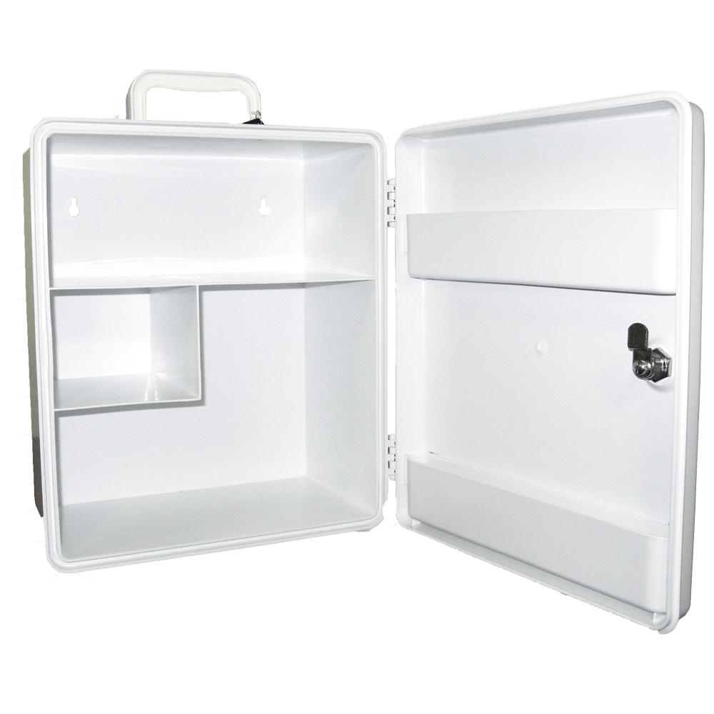 Large Plastic First Aid Cabinet - Wall Mounted Medical Storage Box for Home, Office & Emergency Kits - Perfect for Bathroom, Kitchen, Camping & Workplace Safety