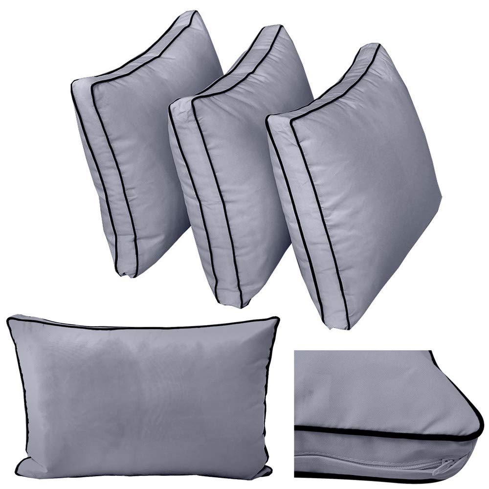 Prolinemax Outdoor Style 3 Twin-XL Daybed Mattress Cover with Contrast Trim - Fitted Bolster Pillow Case Sheet AD001 | Perfect for Patio Furniture, Sunroom Decor & Guest Bedding