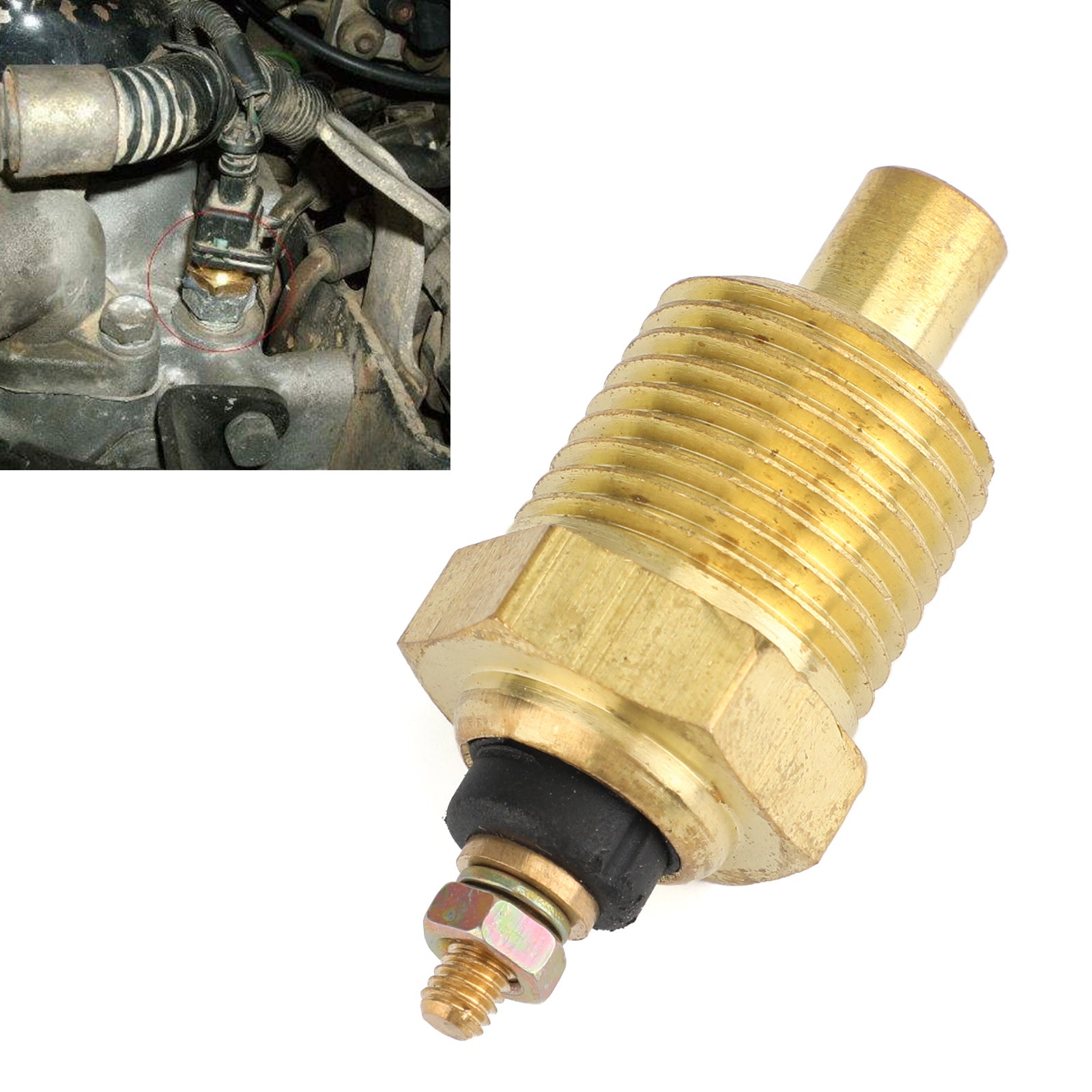 Mercruiser V6 V8 Temperature Sensor 1/2 Inch - Compatible with 4.3L 5.0L 5.7L 7.4L 8.2L 350 Engines - Perfect for Marine Boat Engine Cooling System Monitoring