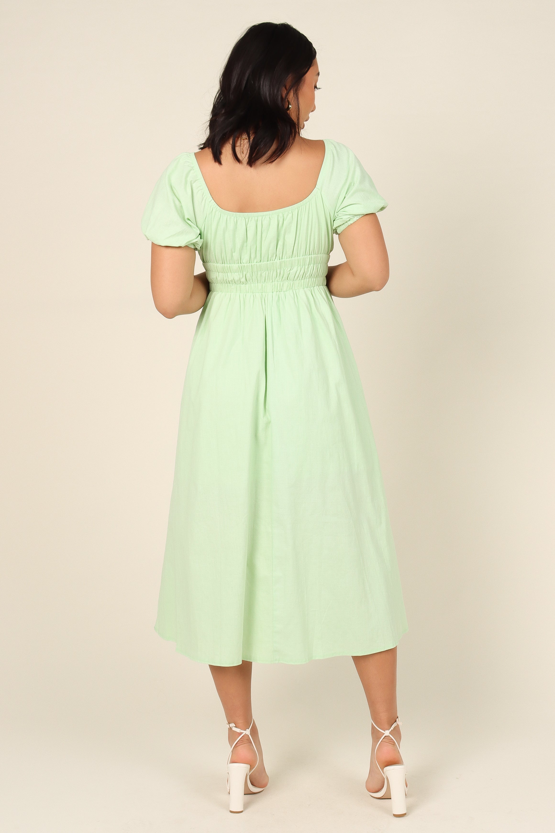Karia Dress in Mint Green - Elegant Women's Summer Dress for Casual Outings & Beach Vacations