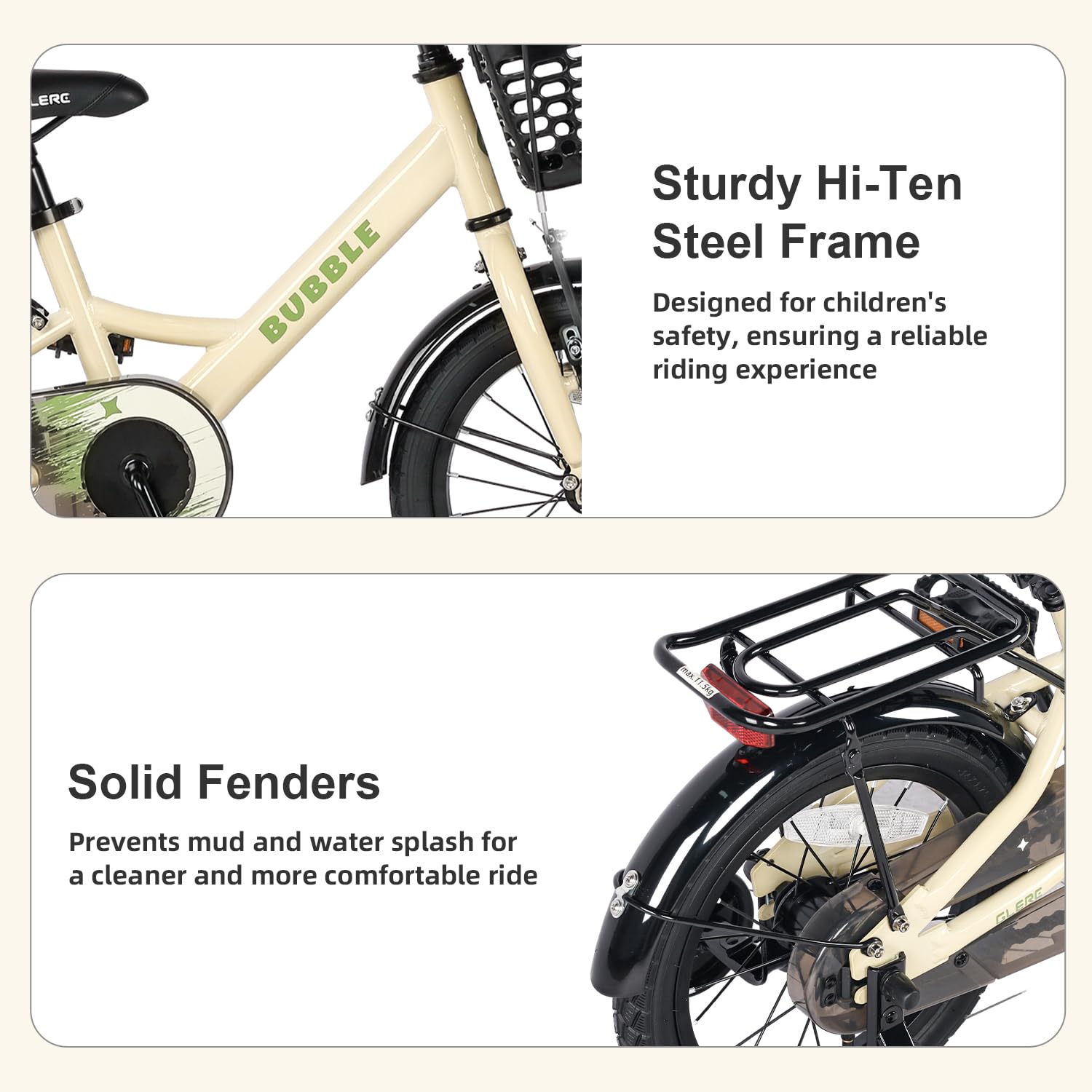 Fantasy 12 14 16 18 20 Inch Kids Bicycle for Boys & Girls Ages 2-14 - Includes Training Wheels, Water Bottle Holder & LED Headlight - Multiple Color Options - Perfect for Neighborhood Rides, Park Adventures & Learning to Bike