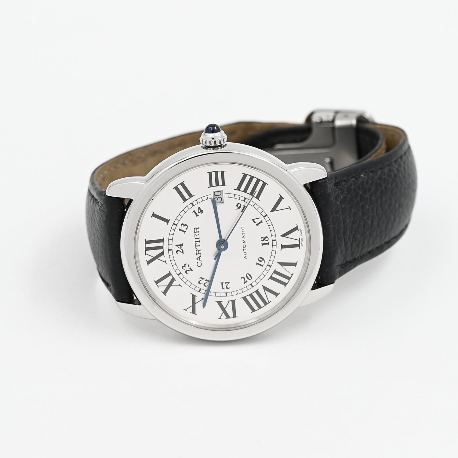 Cartier Rondo Solo 42mm Stainless Steel Men's Watch - Luxury Swiss Timepiece for Business & Formal Occasions
