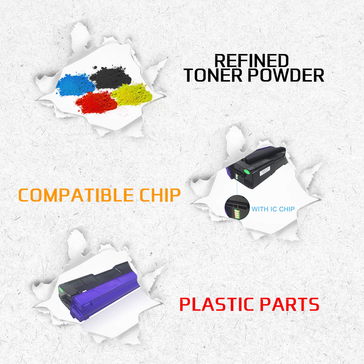 VICTORSTAR Compatible Toner for Ricoh SP C250 C260 C261 - High Yield 2300 Pages - Office & Home Printing