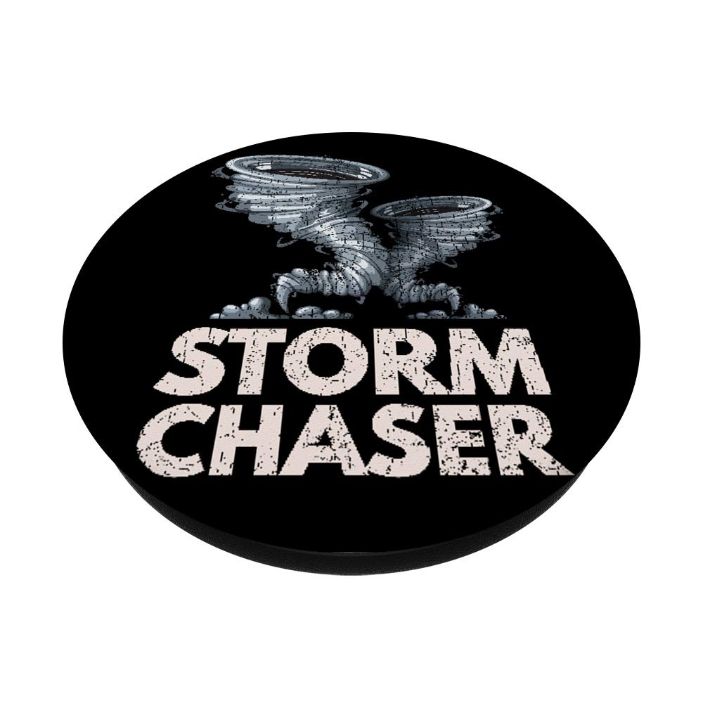 Funny Storm Chasing Design Tornado PopSockets PopGrip - Swappable Phone & Tablet Grip for Adventure Enthusiasts | Perfect for Outdoor Activities, Road Trips, and Weather Lovers