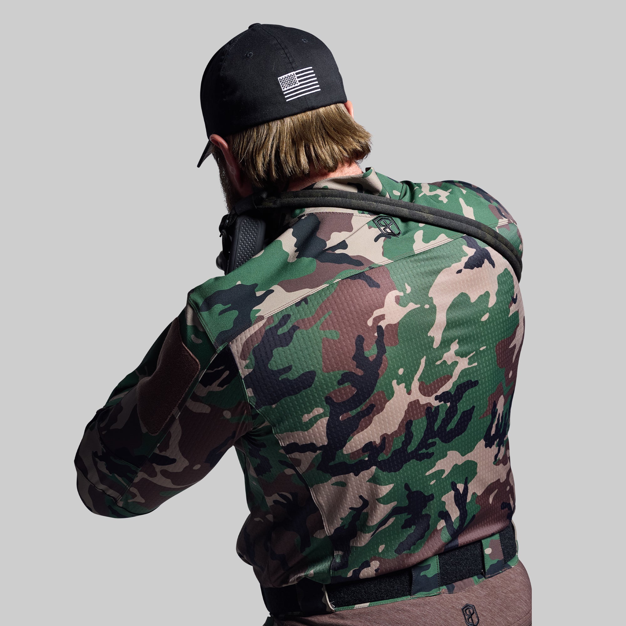 Long Sleeve Op Top Pro (Woodland Camo) - Tactical Performance Shirt for Outdoor Adventures, Hunting & Airsoft | Durable & Comfortable