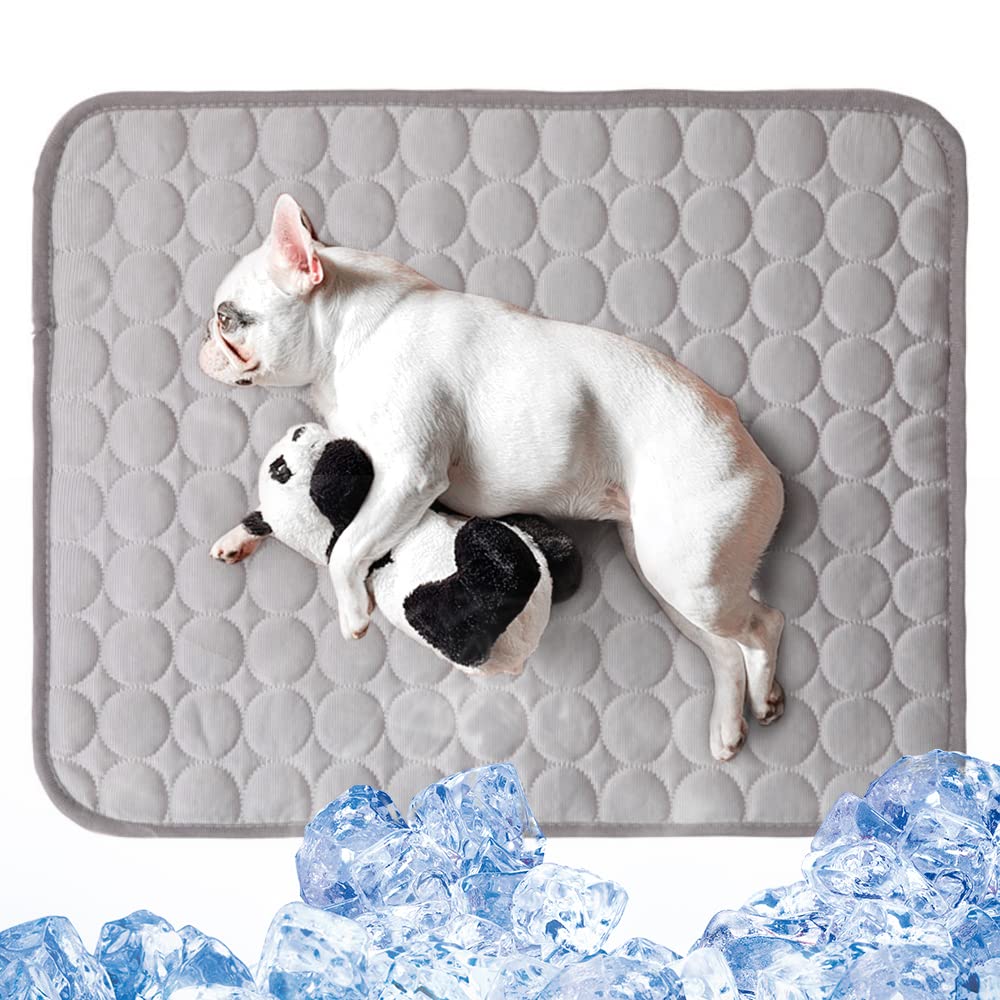 Pawstripe Dog Cooling Mat - Breathable Summer Cooling Pad for Dogs & Cats, Ice Silk Self-Cooling Pet Blanket - Washable Puppy & Kitten Cool Mat for Kennel, Crate, Bed, Outdoor Use - Perfect for Hot Weather & Indoor Pet Comfort