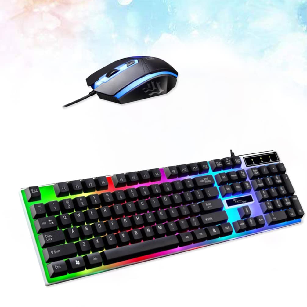 Cool LED Backlit USB Gaming Mechanical Keyboard - Wired RGB Backlit Keyboard for PC, Laptop, Mac - Ergonomic Design with Anti-Ghosting for Gamers & Typists (Black) - Perfect for Gaming, Office Work, and Programming