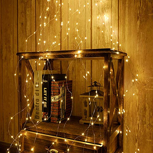 250LED Waterfall Fairy Lights with Remote - 8 Modes Battery Operated Twinkle Lights for Outdoor Watering Can, Firefly Bunch Decor | Perfect for Bedroom, Garden, Christmas Tree & Party Lighting