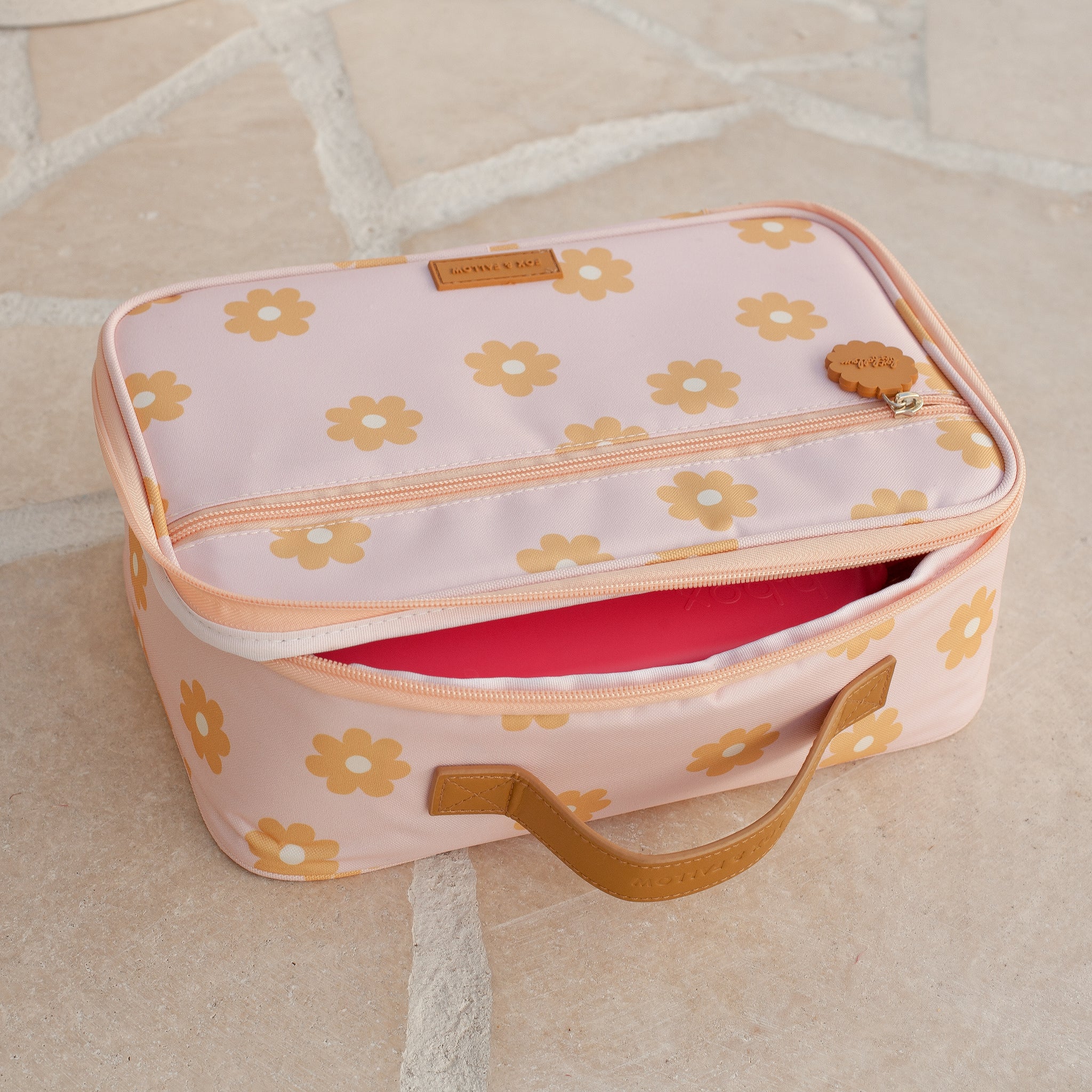 Insulated Lunch Bag with Daisy Chain Design - Perfect for School, Work, and Picnics | Leakproof & Eco-Friendly Food Container