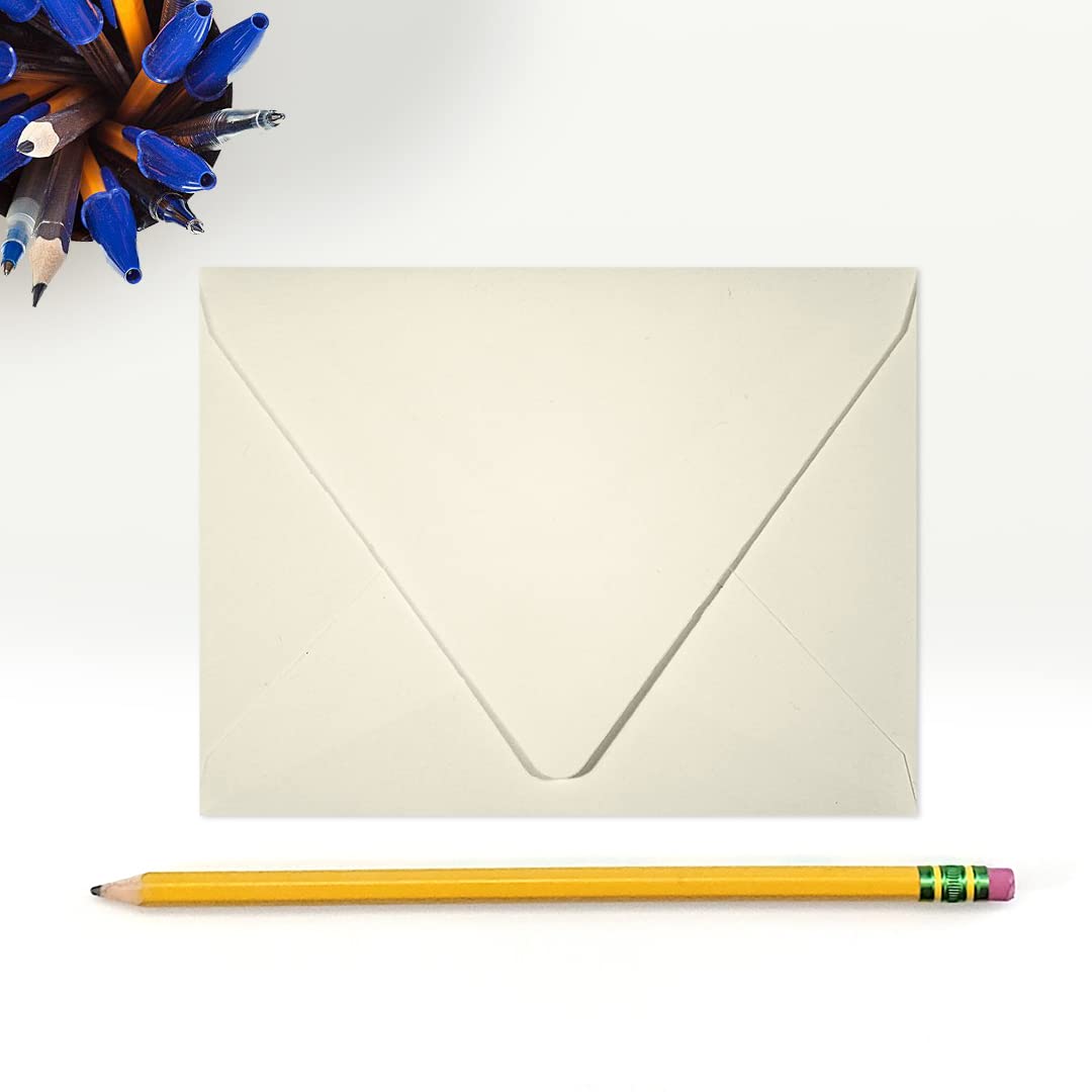 A2 Contour Flap Envelopes 4 3/8 x 5 3/4 Inches - 100% Recycled Natural Kraft Paper - Pack of 1000 - Perfect for Mailing, Invitations & Business Correspondence
