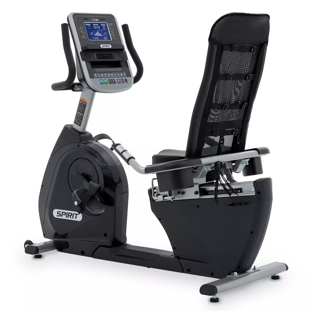 Spirit XBR95 Recumbent Exercise Bike for Home Gym - Comfortable Indoor Cycling Workout for Seniors & Low Impact Cardio Training