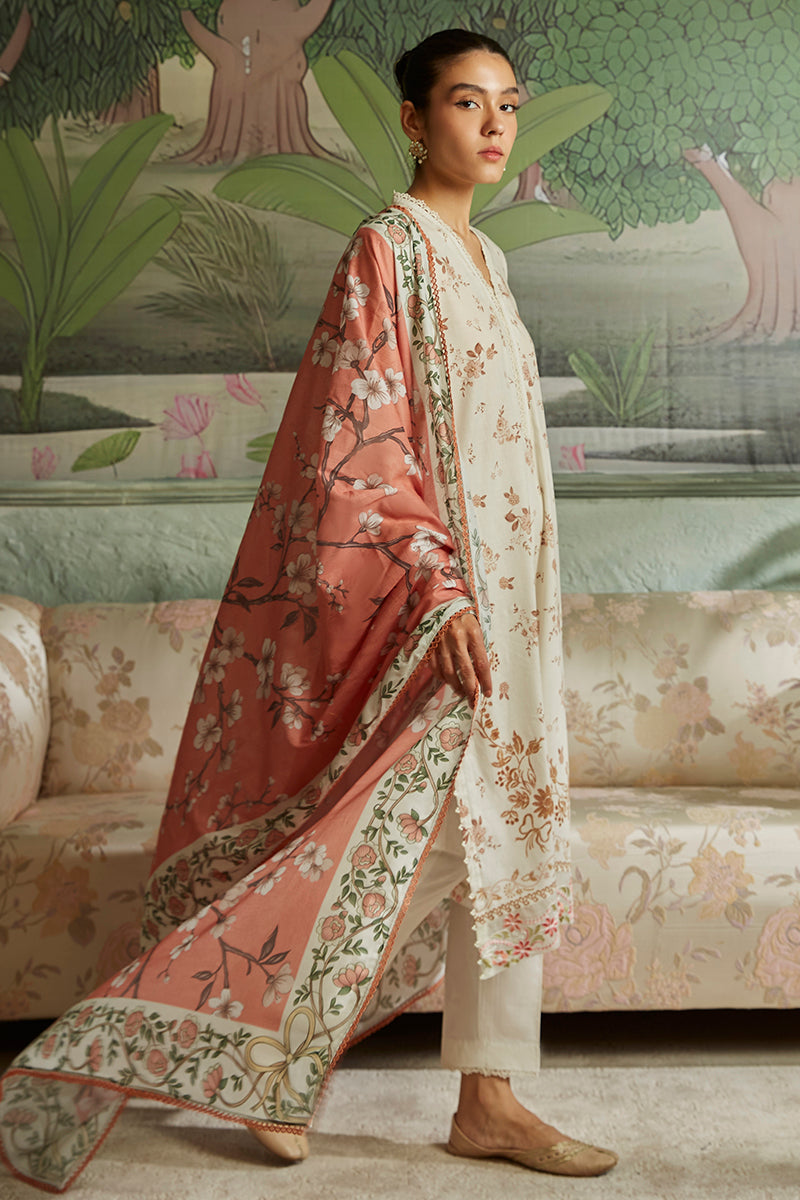 BURNISH GLINT 3-Piece Ethnic Outfit Set - Embroidered Shirt, Dupatta & Palazzo Pants for Women | Perfect for Weddings, Festivals & Special Occasions