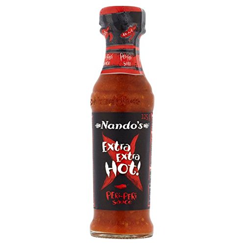 Nando's Extra Hot Peri Peri Sauce 125g - Spicy African Portuguese Flavor for Grilled Chicken, Burgers & Wings - Perfect for BBQ, Parties & Home Cooking