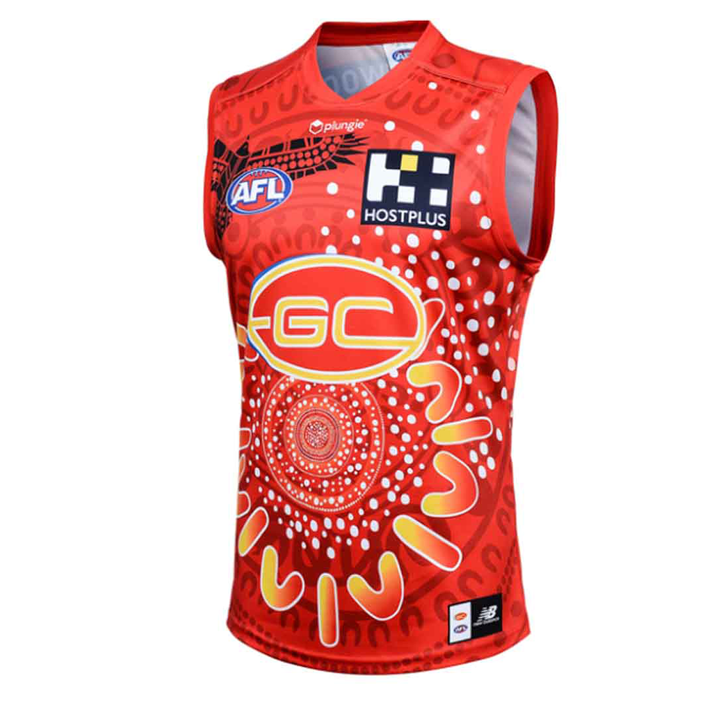 Gold Coast Suns 2023 Indigenous Guernsey Adult - Authentic AFL Jersey for Men & Women - Perfect for Game Day, Sports Events & Fan Collections