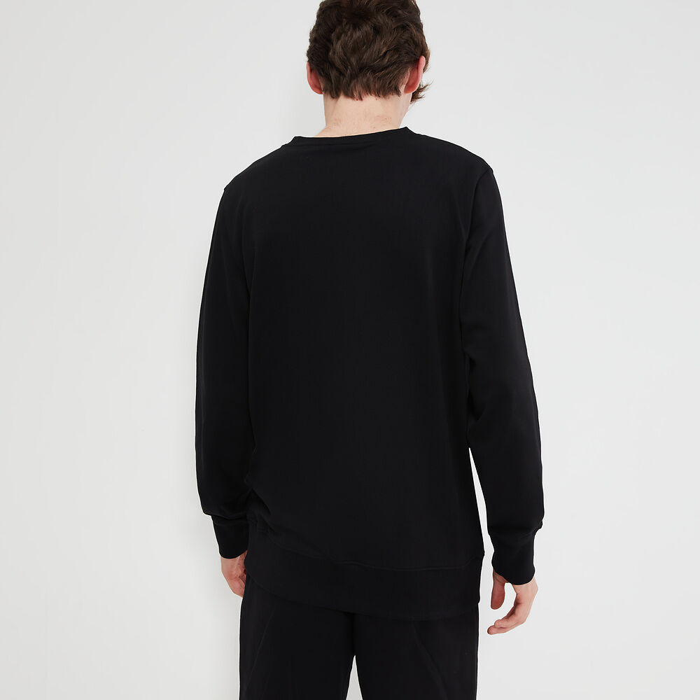 Ellesse Men's Fierro Black Sweatshirt - Comfortable Casual Pullover Hoodie for Gym, Streetwear & Everyday Wear