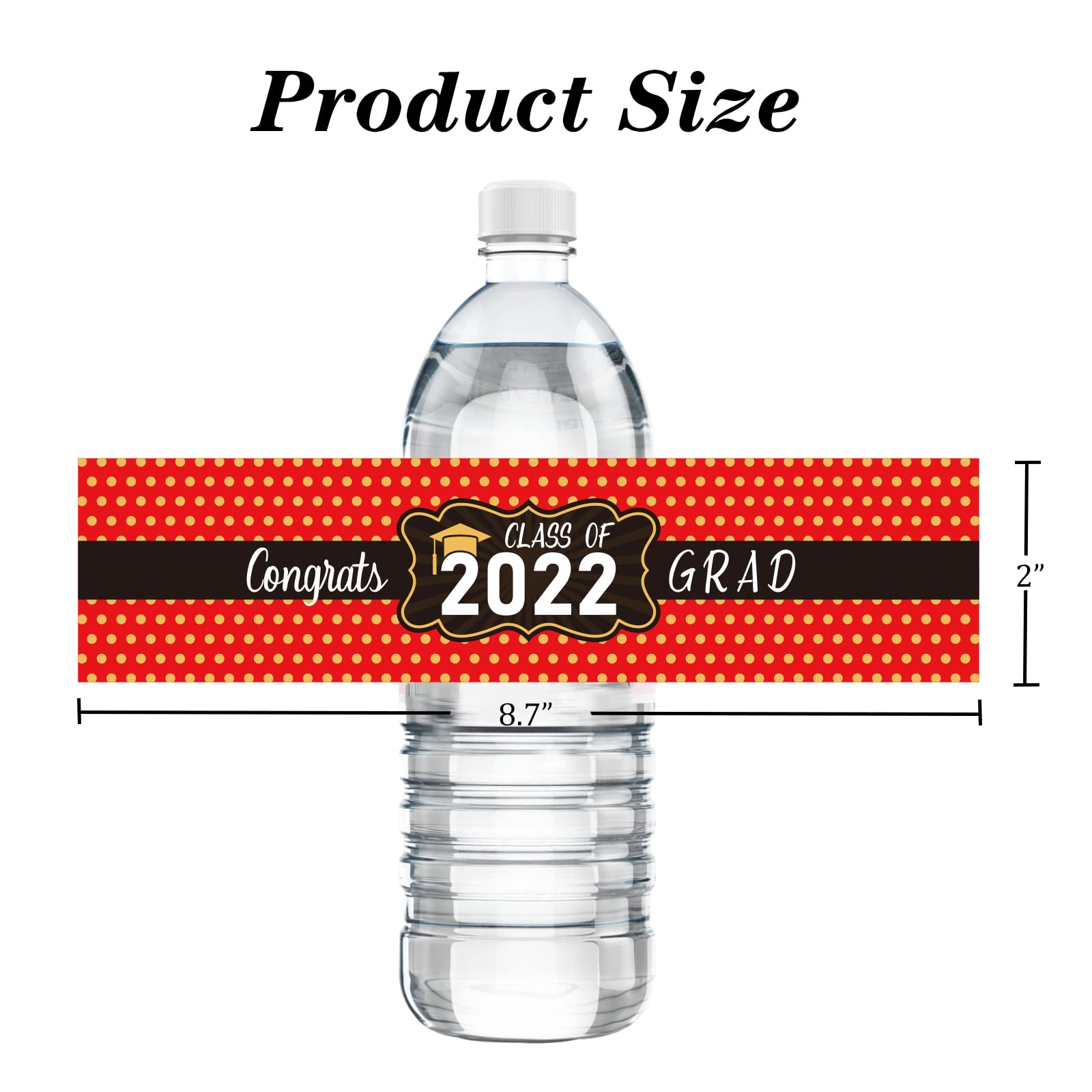SICOHOME Graduation Water Bottle Labels - High School & College Party Favors for Celebrations