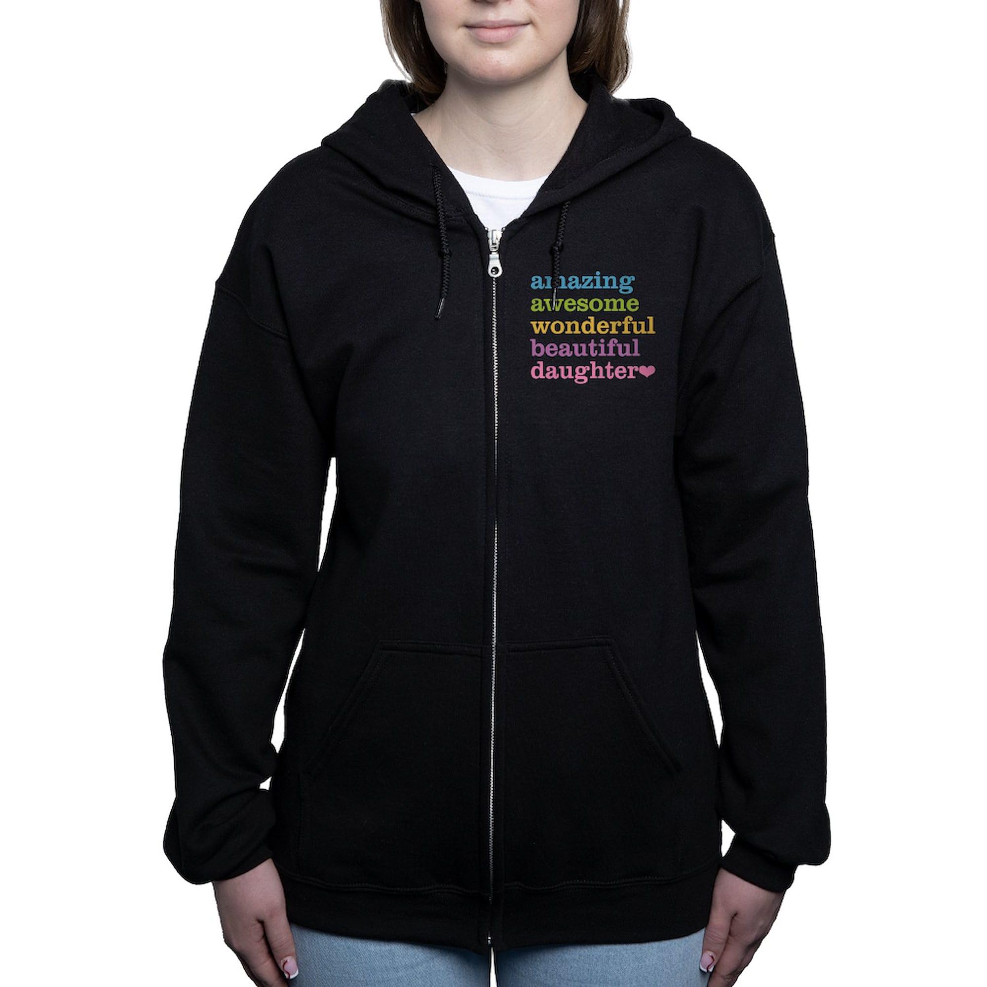 Amazing Daughter Women's Zip Up Hoodie - Soft Fleece Pullover Sweatshirt for Women | Perfect Gift for Daughters, Birthday & Mother's Day | Casual Wear & Family Outfits