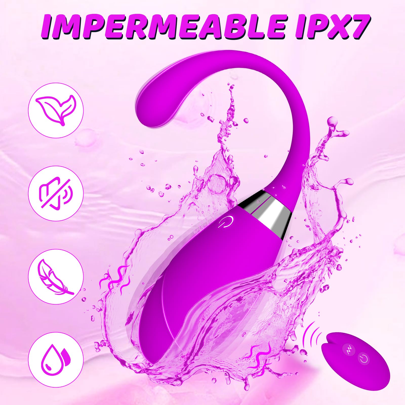 Remote Control Vibrating Egg for Women - Rechargeable Clitoral & G-Spot Stimulator with 10 Vibration Modes, Waterproof Adult Sex Toy for Couples & Solo Play - Perfect for Bedroom Fun & Romantic Nights