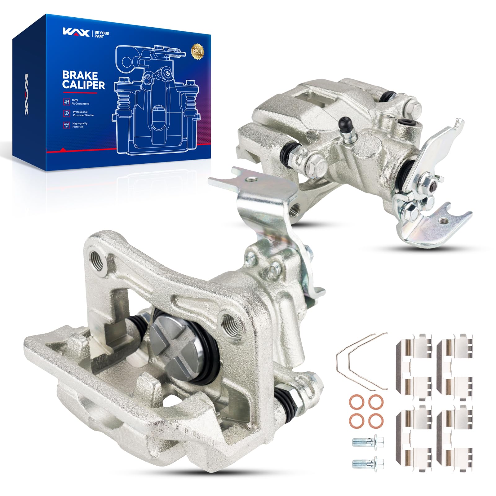 KAX Rear Disc Brake Caliper Assembly - Compatible with 2013-2017 Honda Accord (Left & Right, Driver & Passenger Side) - Perfect for Brake System Replacement & Performance Upgrade