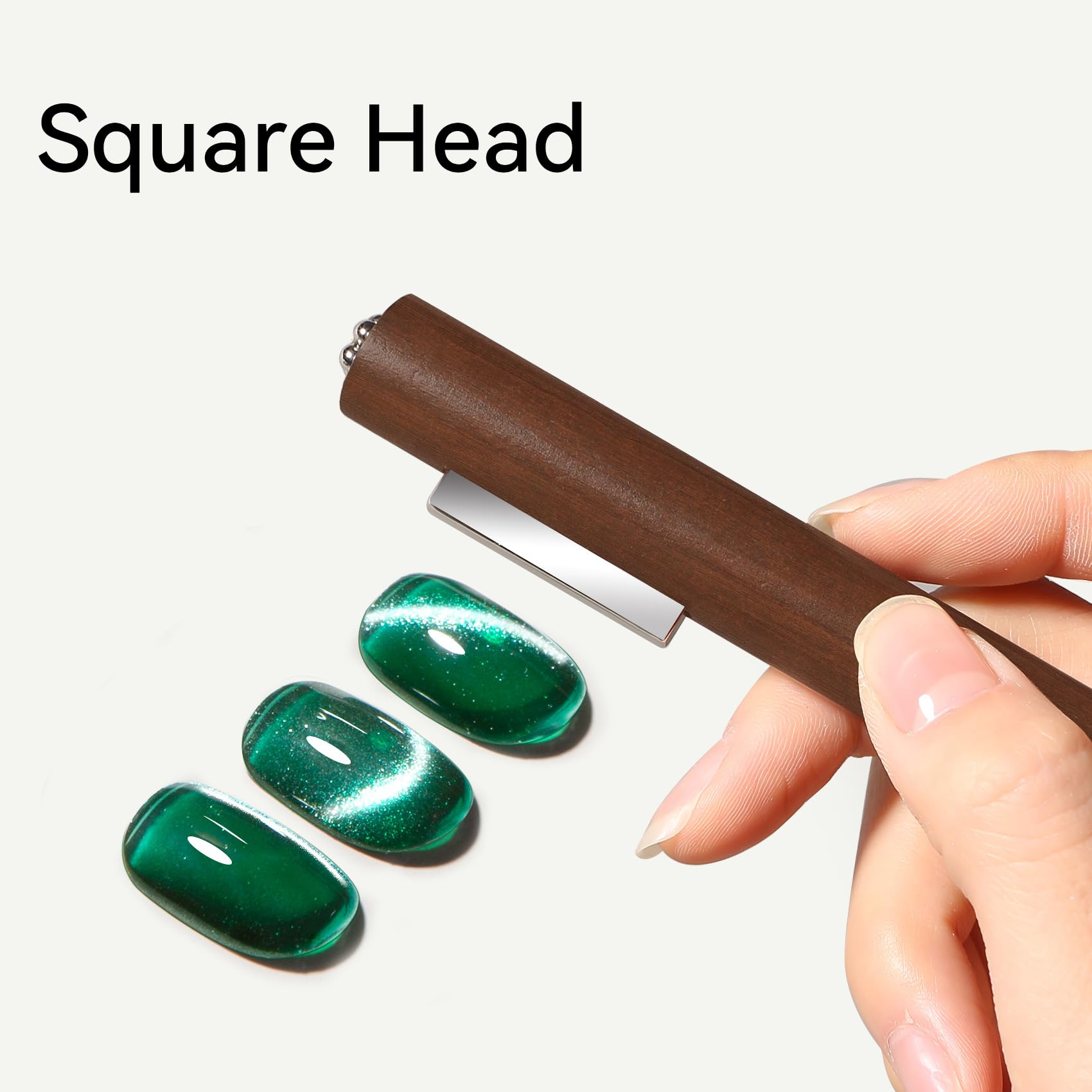 MAYCHAO 3-in-1 Cat Eye Magnet for Nails - Cigar Shape Cylindrical Nail Art Tool with Strong Suction for Gel Polish | Multi-Function Nail Magnet for DIY Manicures at Home | Perfect for Salon-Quality Nail Designs & Professional Nail Art