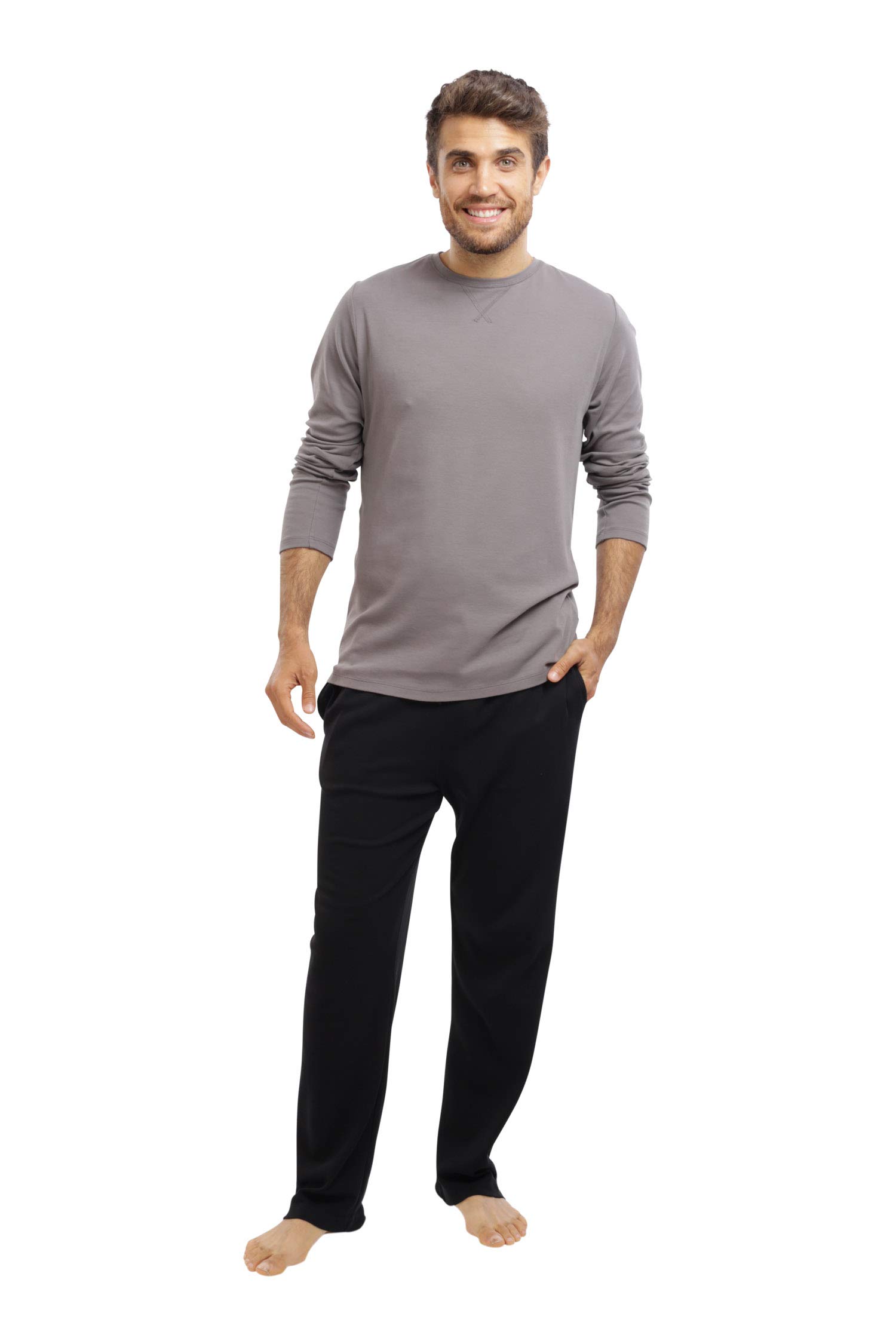 Premium Pima Cotton Men's Pajama Set - Ultra Soft Lounge Sleepwear for Men - Perfect for Weekend Relaxation & Home Comfort