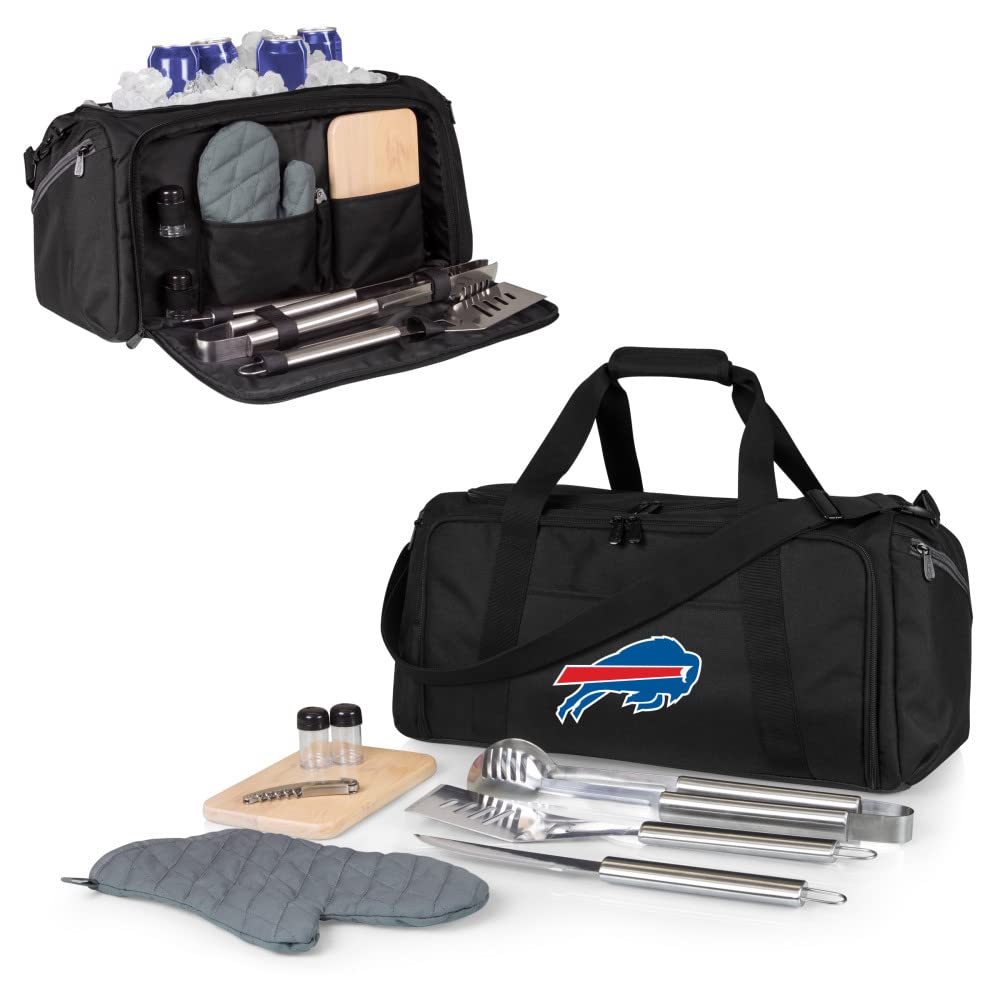 NFL BBQ Kit & Cooler Tote with Grill Tools and Picnic Accessories - Perfect for Tailgating, Backyard BBQs, and Outdoor Parties