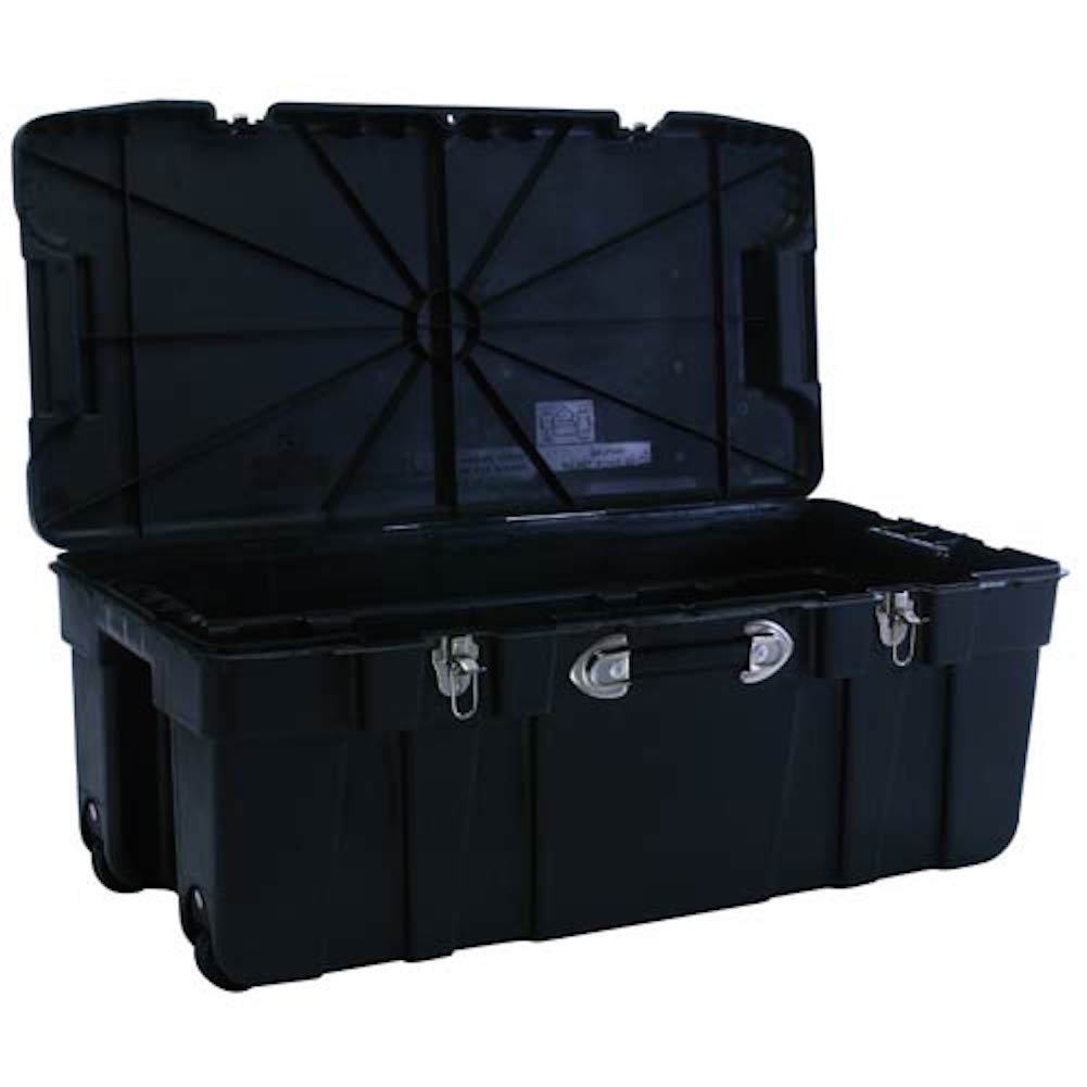 Superbox Gorilla on Wheels Heavy-Duty Storage Trunk - 148L Large Capacity Rolling Organizer for Home, Garage & Office - Durable Black Plastic Container with Wheels