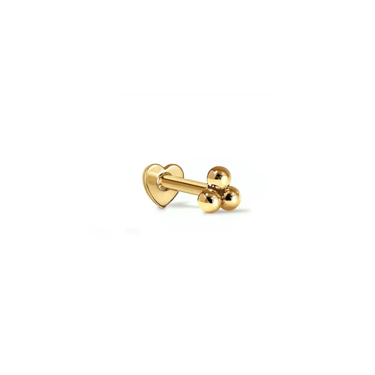 Tiny Trinity Ball Flat Back Stud Earrings - Minimalist Gold & Silver Ear Studs for Women - Perfect for Everyday Wear, Parties & Gifting