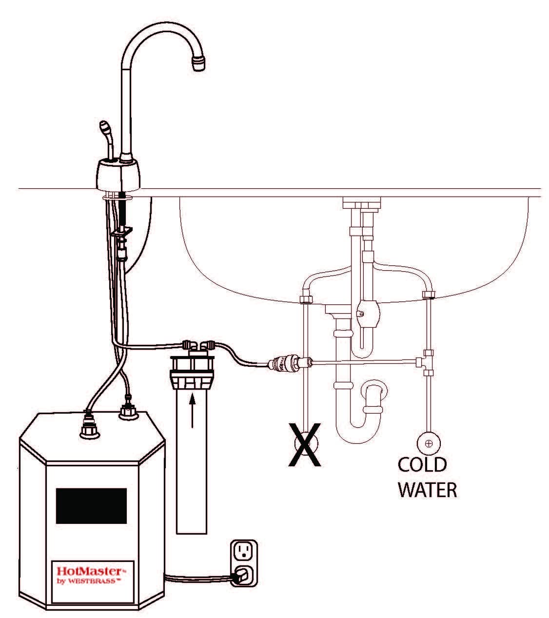 Westbrass DT1F271-20 9-Inch Single Handle Hot Water Dispenser Faucet with DigiHot Digital Tank System & Inline Water Filter - Stainless Steel - Perfect for Kitchen, Office, or Breakroom Instant Hot Water Needs