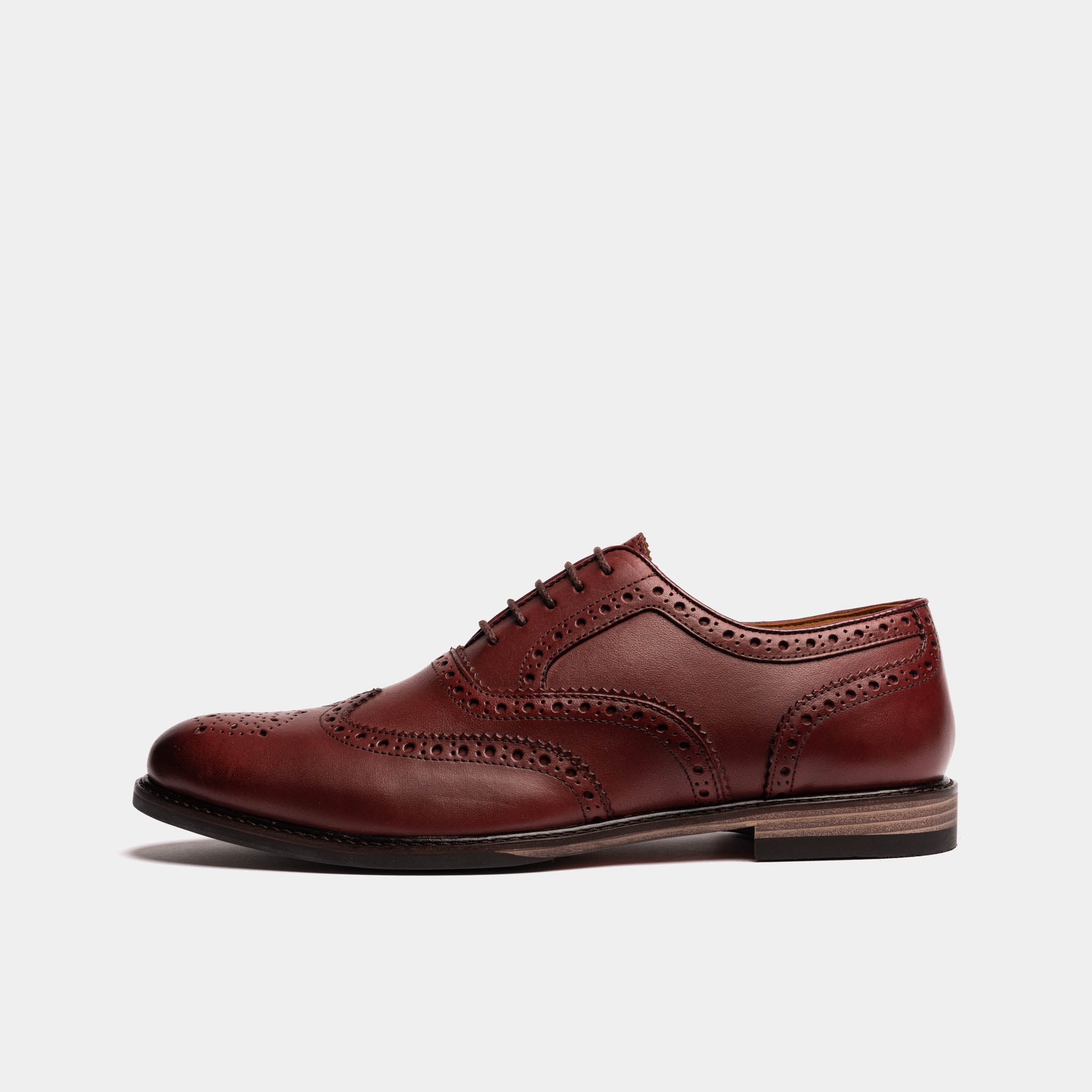 SHIREBURN Genuine Leather Oxford Shoes in Oxblood Red - Perfect for Business, Formal Events & Office Wear