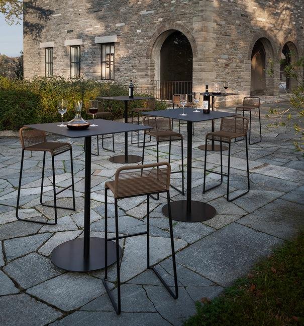 Lapalma Aria S46 Outdoor Stool - Weather-Resistant Patio Furniture for Garden, Poolside & Deck - Modern Foldable Bar Stool for Outdoor Dining & Relaxation