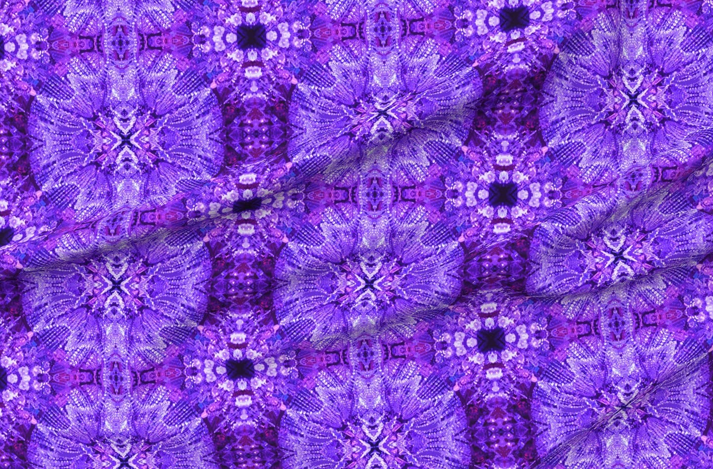 Dark Purple Crystal Printed Upholstery Velvet Fabric by The Yard - Premium Spoonflower Fabric for Home Decor, Furniture Upholstery & Apparel | Perfect for Curtains, Sofas, Dresses & DIY Crafts