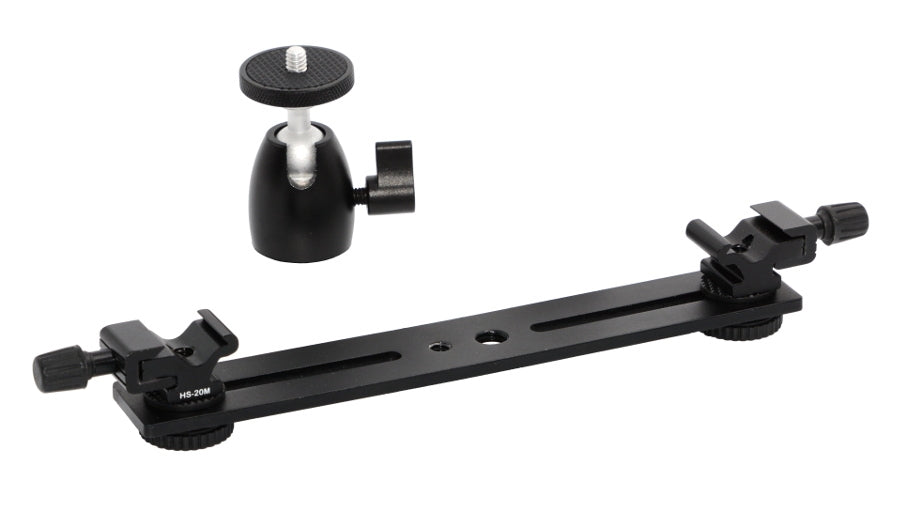 Dual Cold Shoe Mount Bracket for DSLR Cameras - Perfect for Photography, Videography & LED Light Accessories