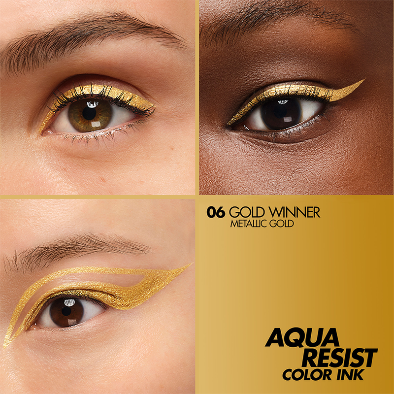 Aqua Resist Color Ink 06 Gold Winner - Premium Waterproof Ink for Calligraphy, Art & DIY Projects - Perfect for Hand Lettering, Scrapbooking & Crafting