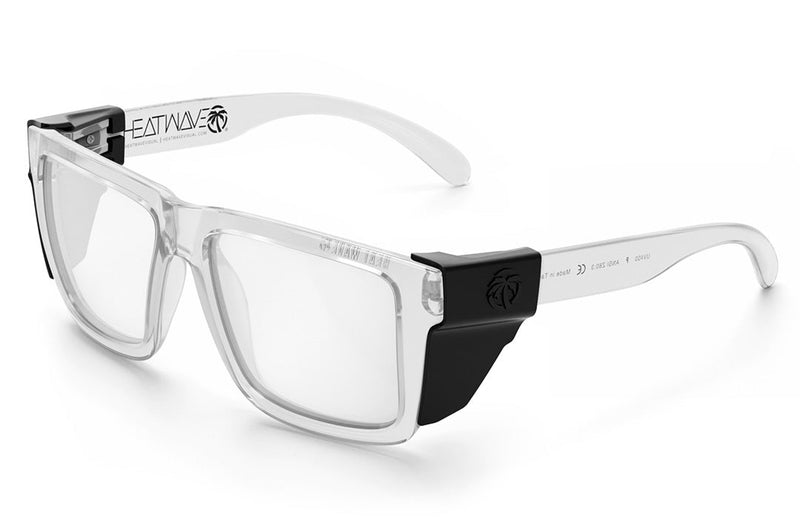 XL VISE Z87 Safety Sunglasses - ANSI Z87.1 Certified Clear Lens Protective Eyewear for Construction, Cycling & Outdoor Work - UV400 Protection Anti-Fog Anti-Scratch