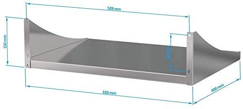 Stainless Steel Kitchen Wall Shelf for Microwave Oven - Countertop & Cabinet Organizer Rack for Spices, Toaster & More | Durable Indian Home Decor | Perfect for Small Kitchens & Space Saving