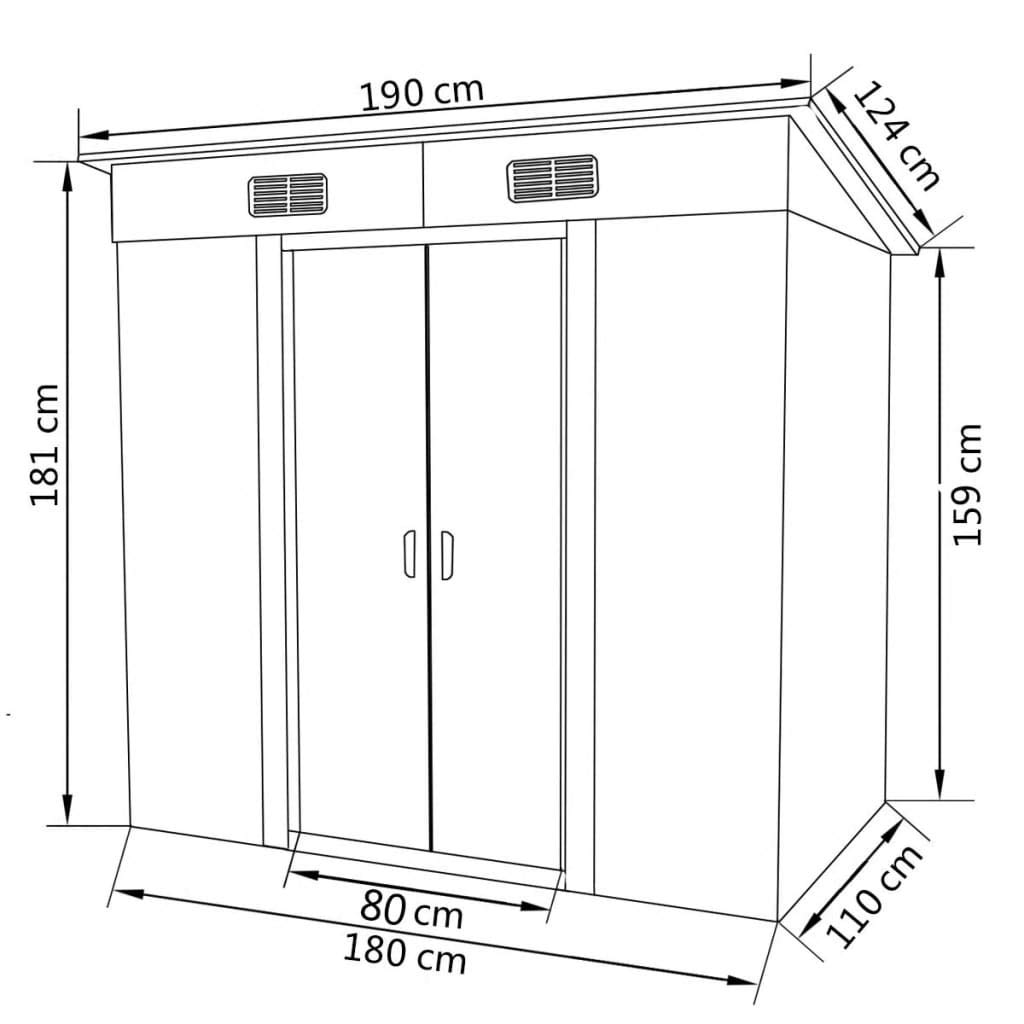 **Green Metal Garden Shed - Vertical Outdoor Storage Unit, Multi-Function Tool Cabinet for Patios & Backyards (74.8