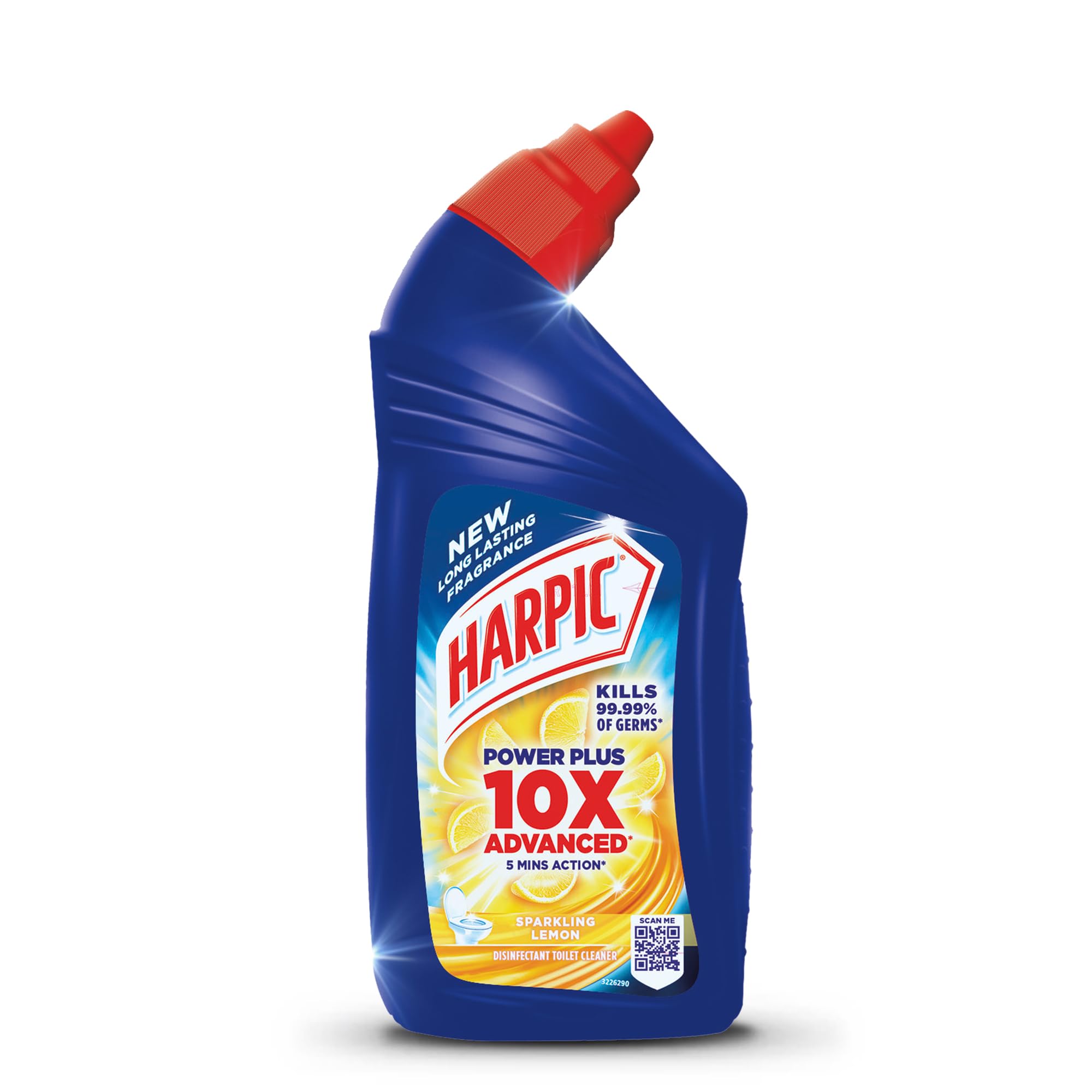 Harpic 500ml Lemon Scent Toilet Bowl Cleaner - Powerful Disinfectant Liquid for Bathroom & Restroom Cleaning | Fresh Citrus Fragrance | Ideal for Homes, Hotels & Public Restrooms