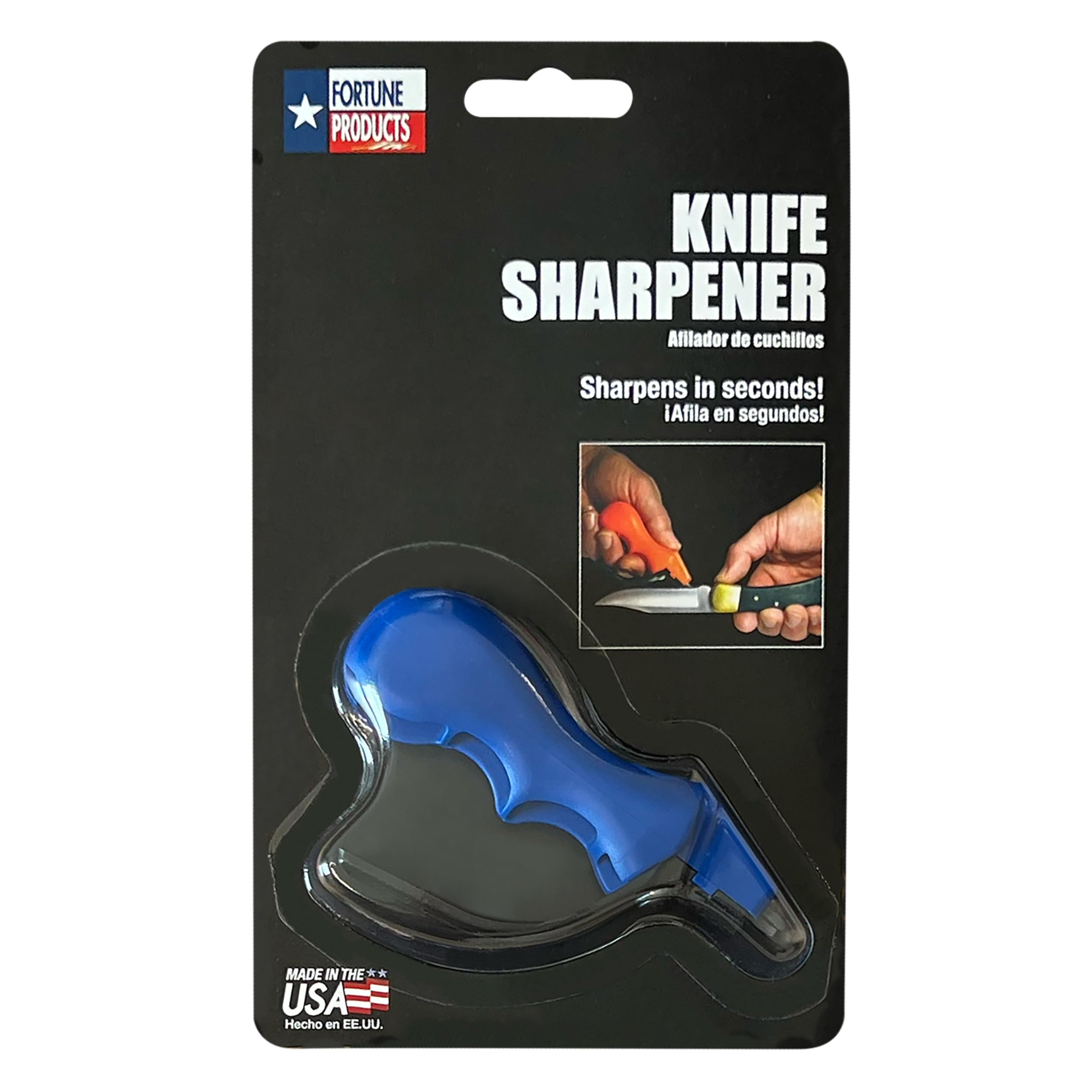 ACCUSHARP Professional Knife Sharpener – Portable & Easy-to-Use Tool for Kitchen, Cleavers & Serrated Knives | Double Bevel Edge Sharpening | Perfect for Home Cooking, Camping & Outdoor Activities
