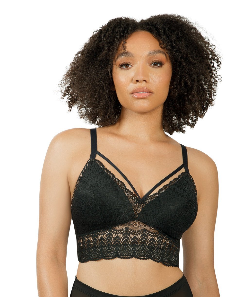 Parfait Mia Lace Wireless Padded Bralette - Comfortable Black Lingerie for Everyday Wear & Special Occasions