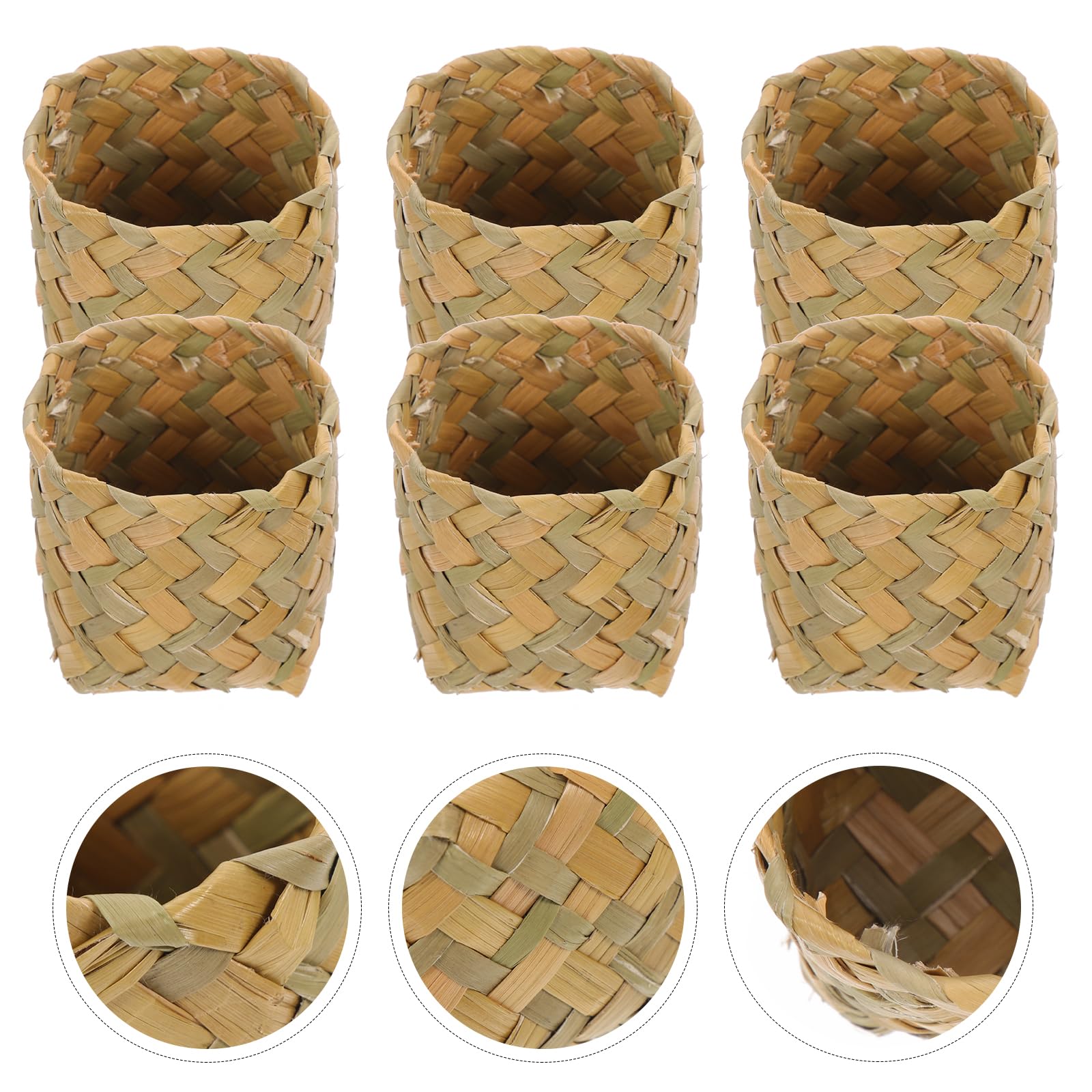 10-Piece Mini Woven Baskets Set - Handmade Straw Flower Baskets for Wedding Favors, Birthday Party Decor & Candy Display | Perfect for Centerpieces, Table Settings & Gift Packaging