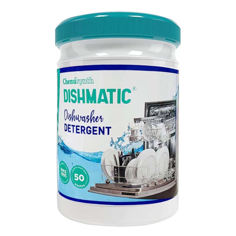 DISHMATIC Dishwasher Detergent Powder (1 kg) - Powerful Automatic Cleaner for Spot-Free & Sparkling Dishes | Compatible with All Dishwasher Machines | Ideal for Daily Use, Parties & Large Families