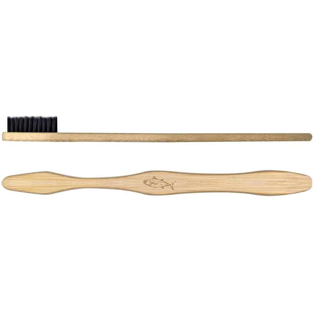 Azeeda 'Tuna' Bamboo Toothbrush - Eco-Friendly Biodegradable Toothbrush with Soft Bristles for Adults & Kids | Perfect for Travel, Camping & Zero Waste Lifestyle (TF00016028)