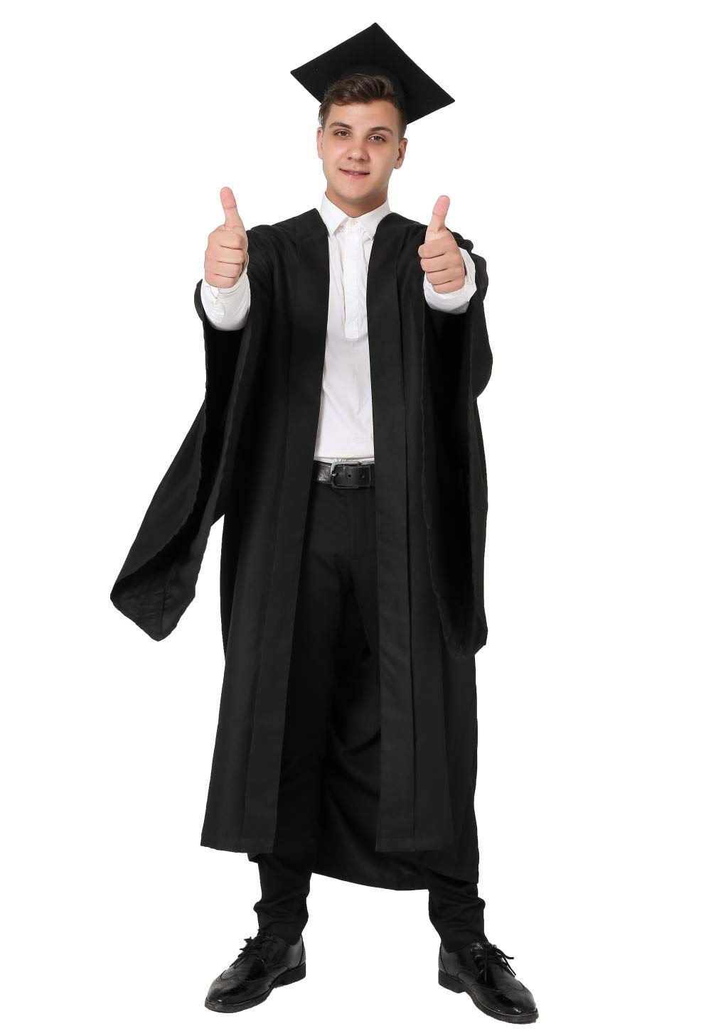 GraduationMall Unisex UK Fluted Bachelor Graduation Gown with US Cap - Perfect for College Graduation Ceremonies & Academic Events